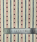 Regent Stripe Fabric / Red / Blue