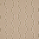 Riverhead Quaker embroidered fabric with gently undulating beige stripes and delicate ivory scalloped detailing on a natural taupe textured background.