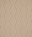 Riverhead Quaker embroidered fabric with gently undulating beige stripes and delicate ivory scalloped detailing on a natural taupe textured background.
