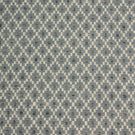 Rossini Denim fabric featuring a geometric woven pattern in denim blue, cream and charcoal tones.