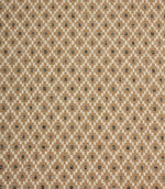 Rossini Mocha fabric featuring a woven geometric pattern in warm mocha, cream and charcoal tones.