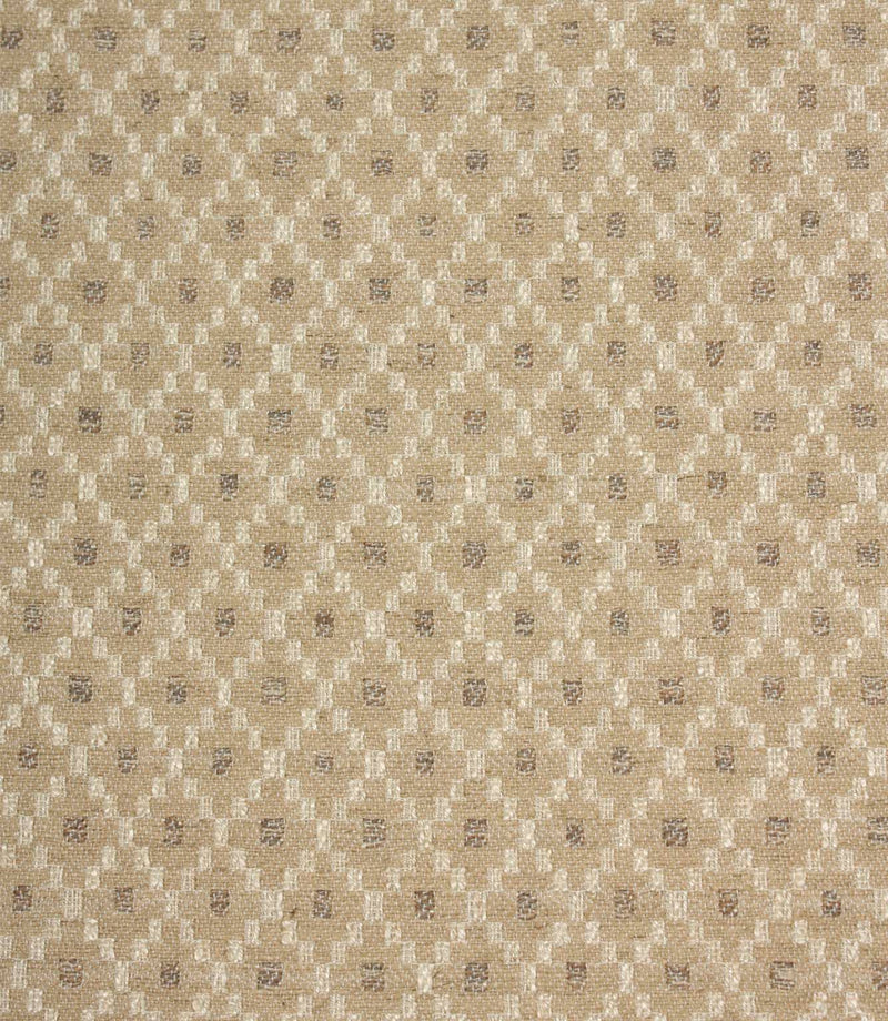 Rossini Natural fabric featuring a woven geometric pattern in soft natural beige and cream tones with subtle contrasting details.