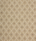Close-up of Rossini Natural fabric showcasing the textured geometric weave and delicate woven accents.