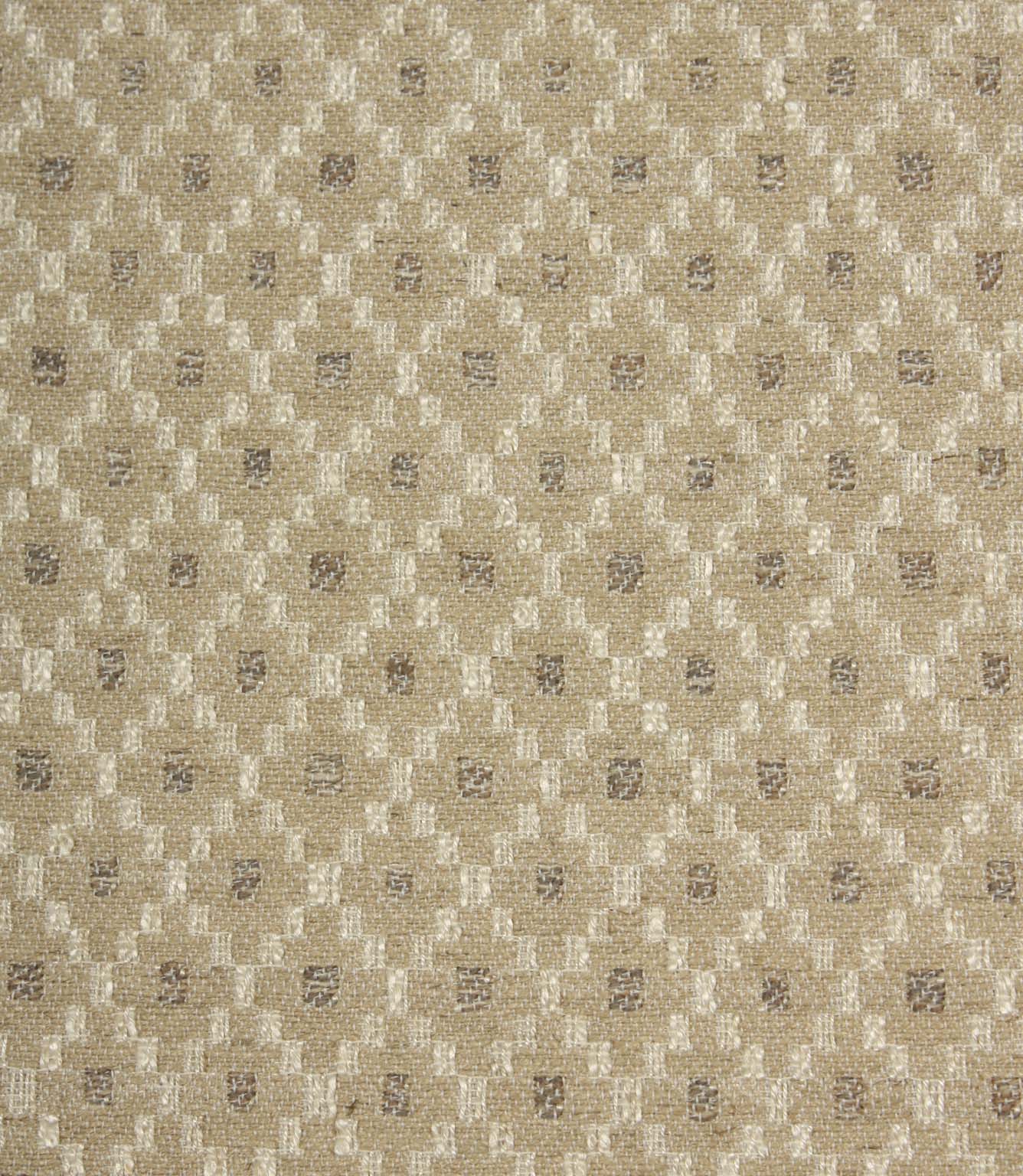 Close-up of Rossini Natural fabric showcasing the textured geometric weave and delicate woven accents.