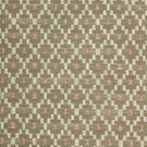 Close-up of textured upholstery fabric showcasing the intricate sage green geometric weave with cream detailing and subtle blush pink highlights.