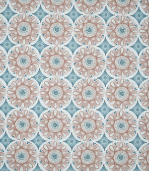 Sand Rosette Outdoor Fabric / Teal