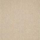 Shoreham Papyrus striped fabric featuring fine, evenly spaced vertical taupe beige and natural cream stripes, with a subtle woven texture and classic ticking stripe design.