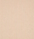 Shoreham Shell striped fabric featuring fine, evenly spaced vertical blush pink and natural cream stripes, with a subtle woven texture and classic ticking stripe design.