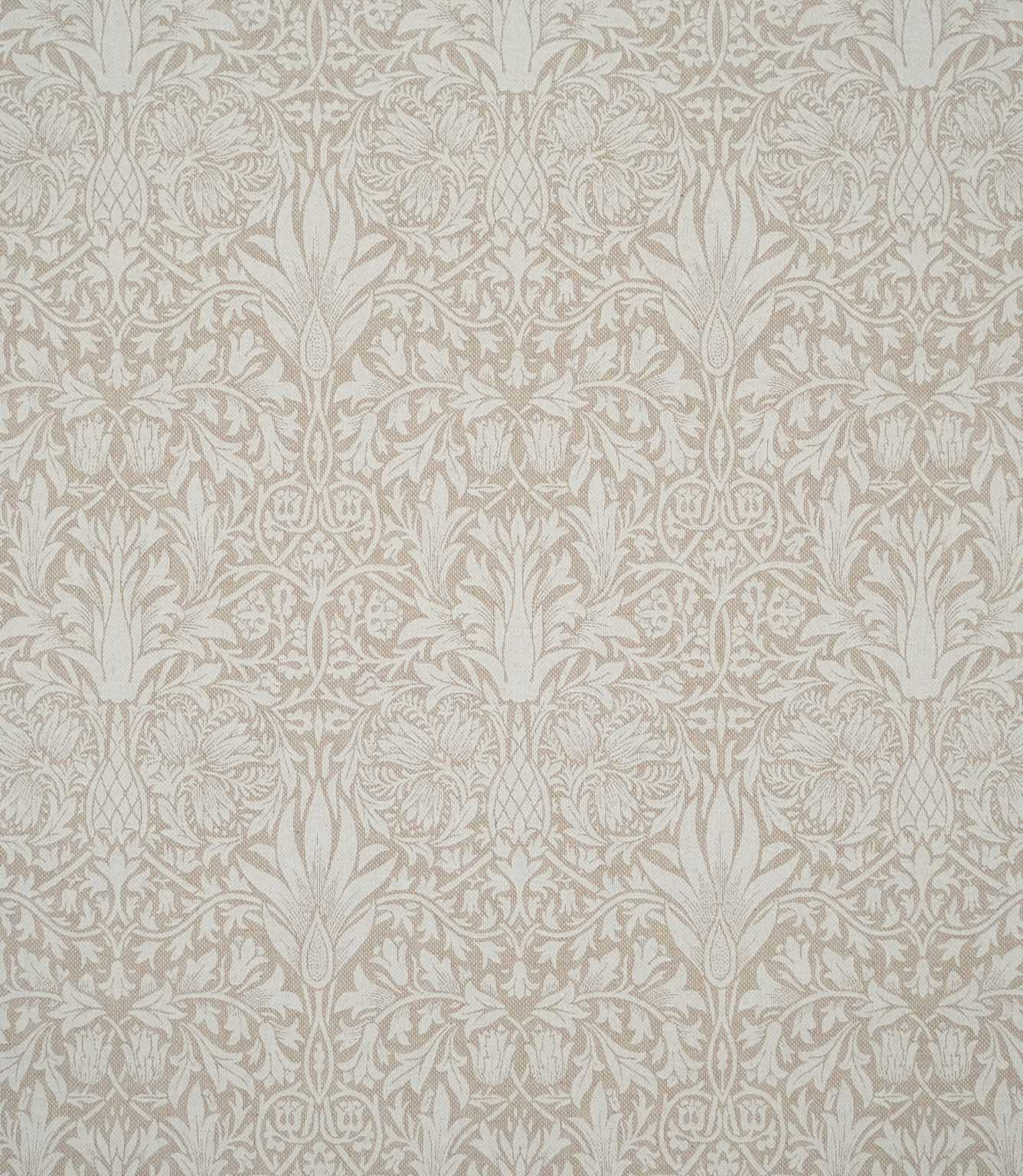Snakeshead Linen Look Fabric / White