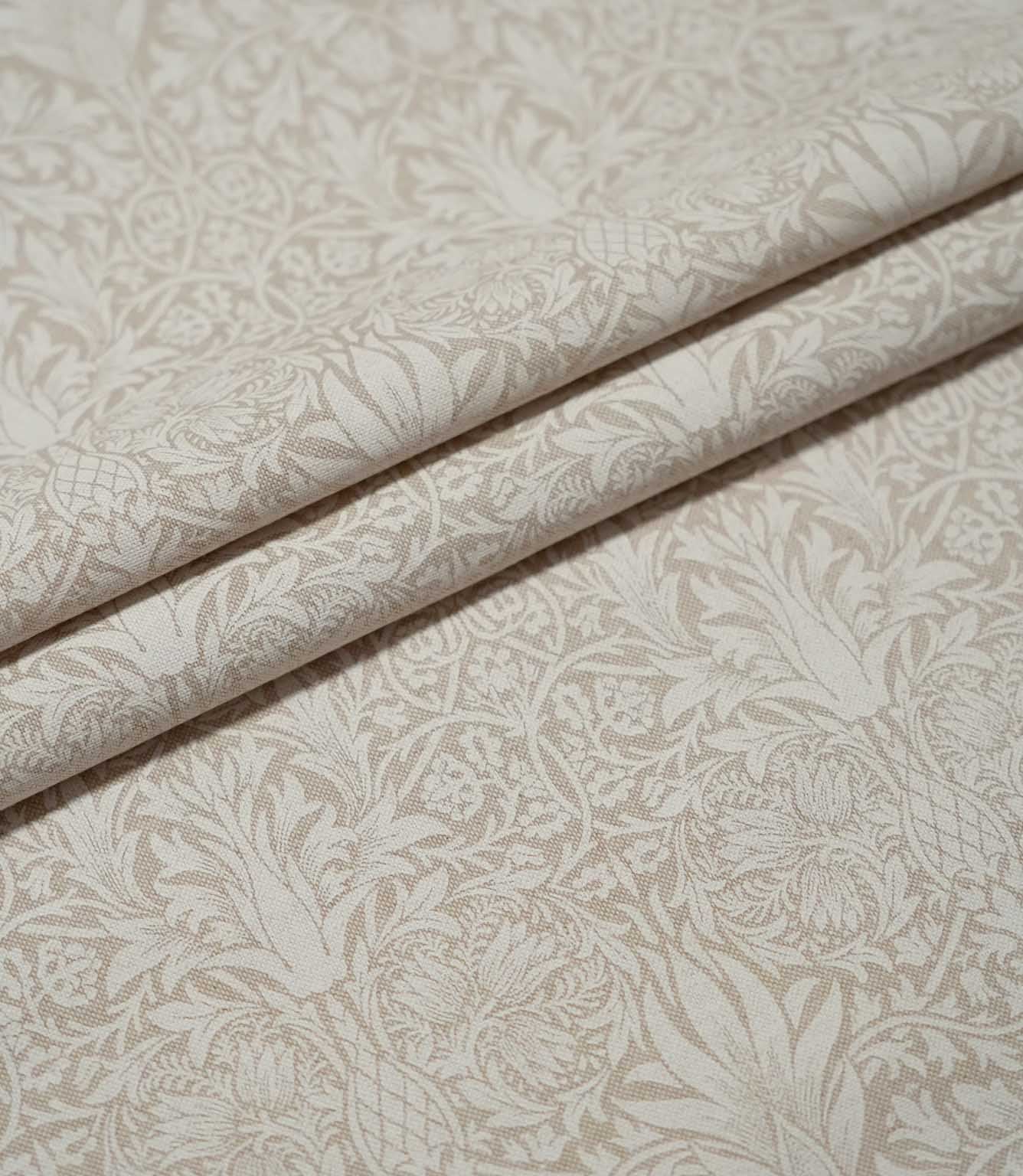 Snakeshead Linen Look Fabric / White