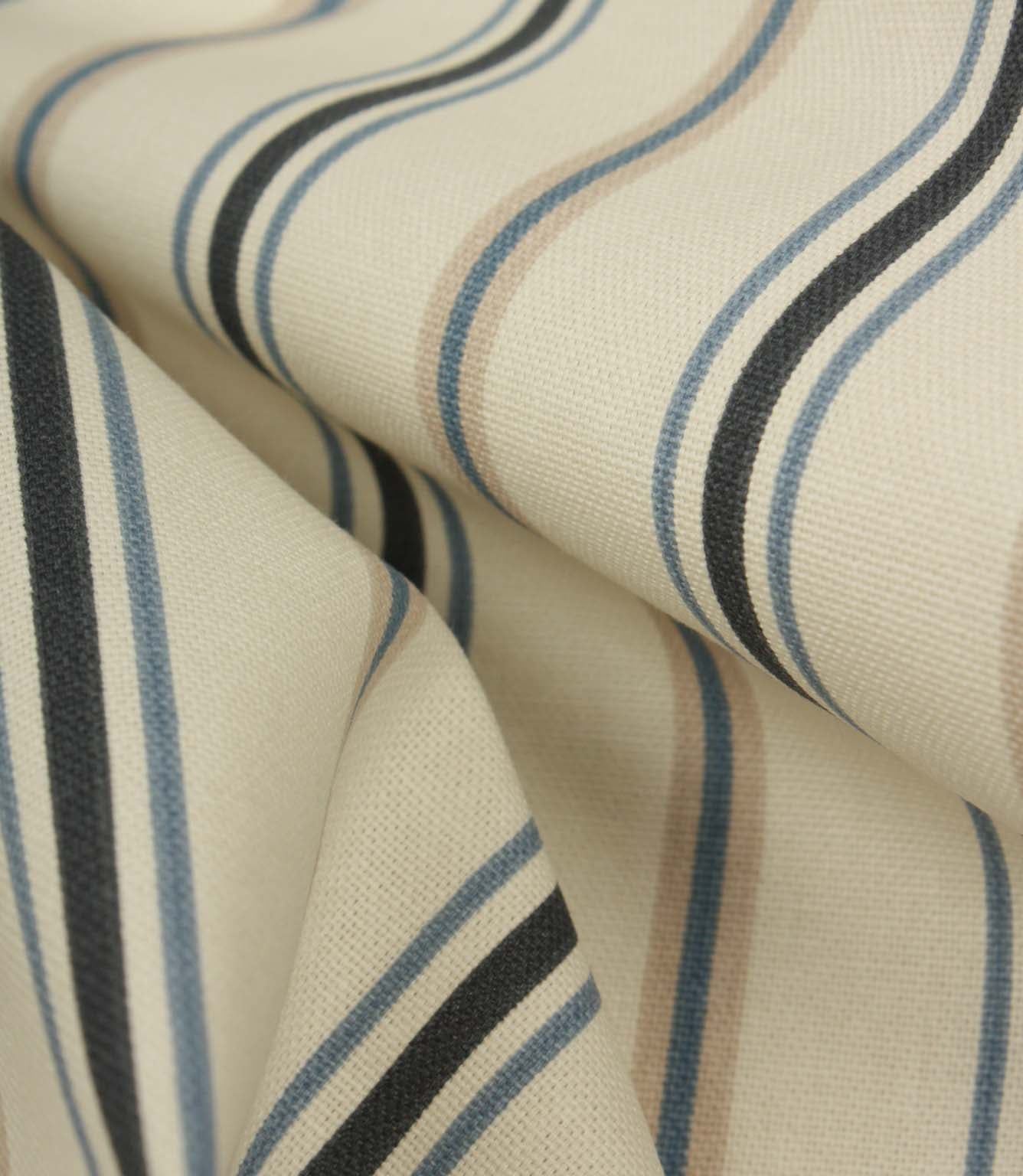 Solent Stripe Fabric / Navy