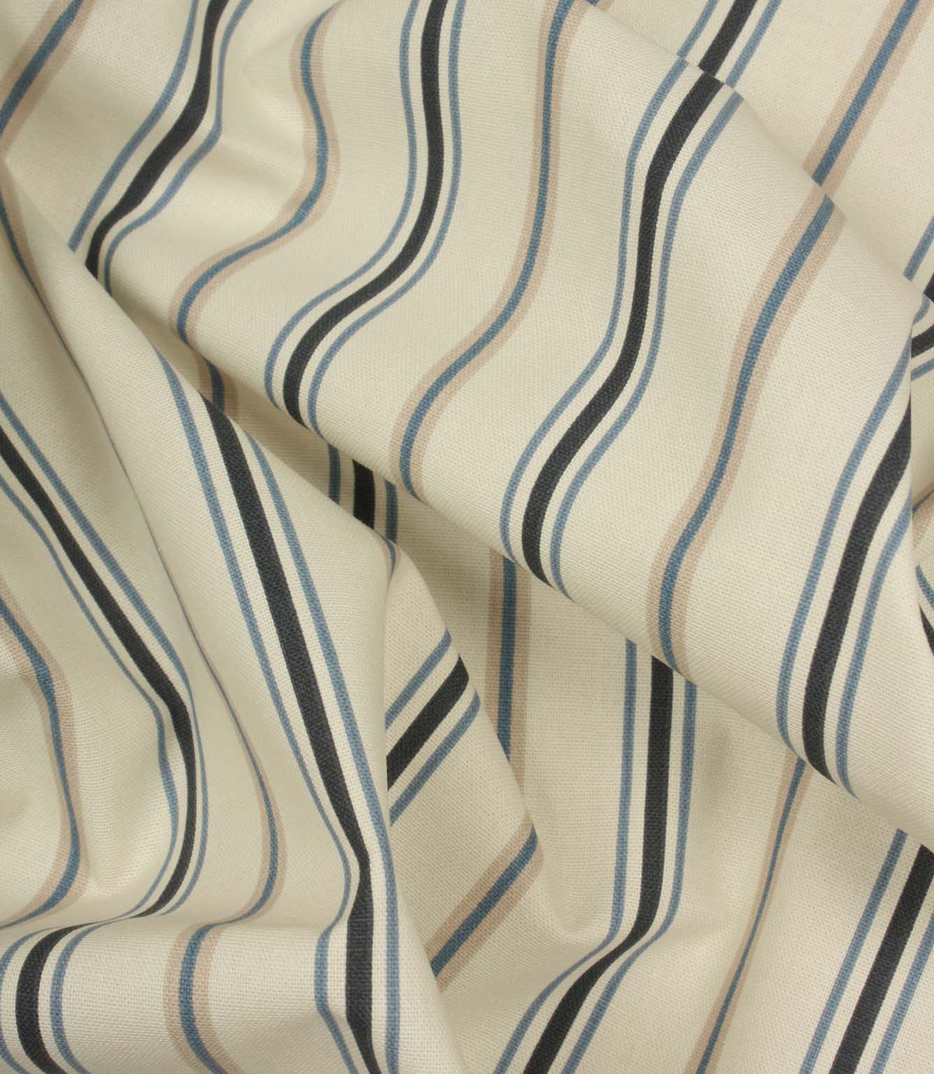 Solent Stripe Fabric / Navy