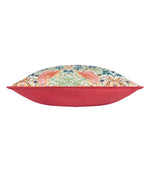 Strawberry Thief Coral / Leaf Green Piped Outdoor Cushion