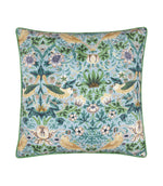 Strawberry Thief Mineral / Yellow Piped Outdoor Cushion