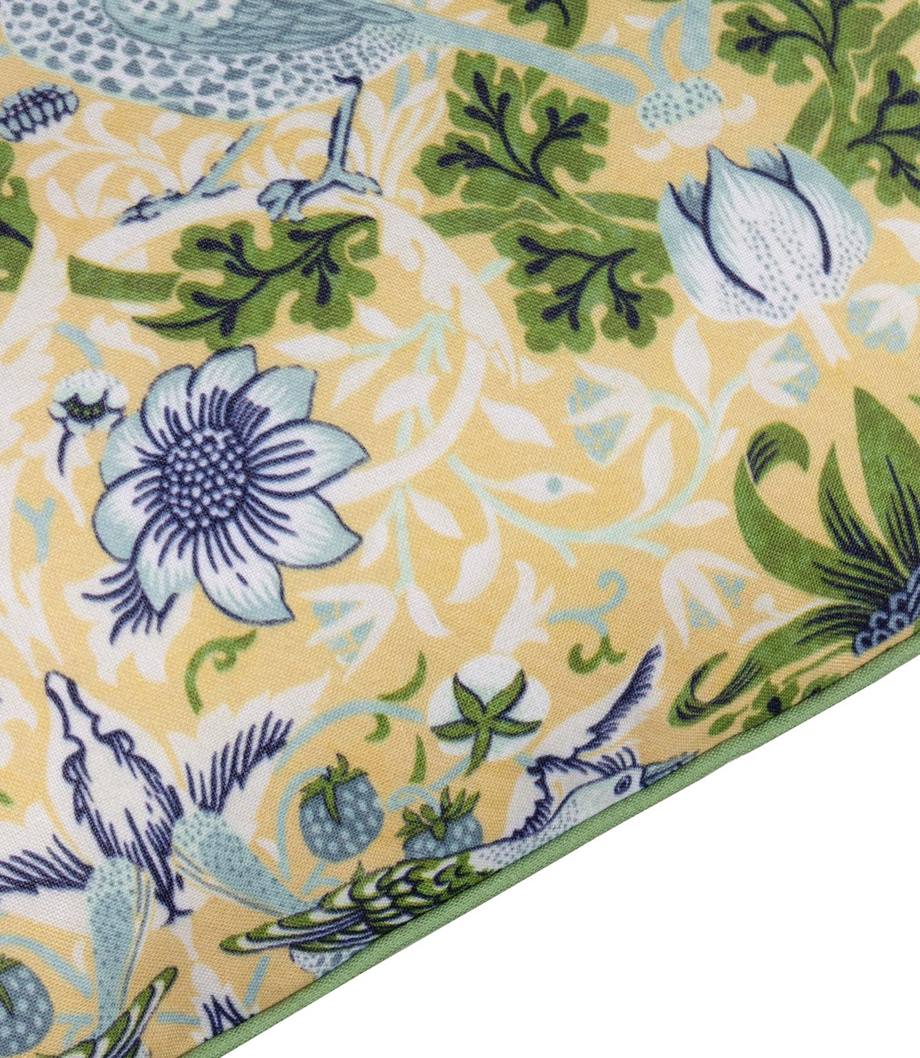 Strawberry Thief Sunflower Piped Outdoor Cushion