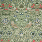 Strawberry Thief Velvet Fabric / Fern