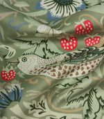 Strawberry Thief Velvet Fabric / Fern