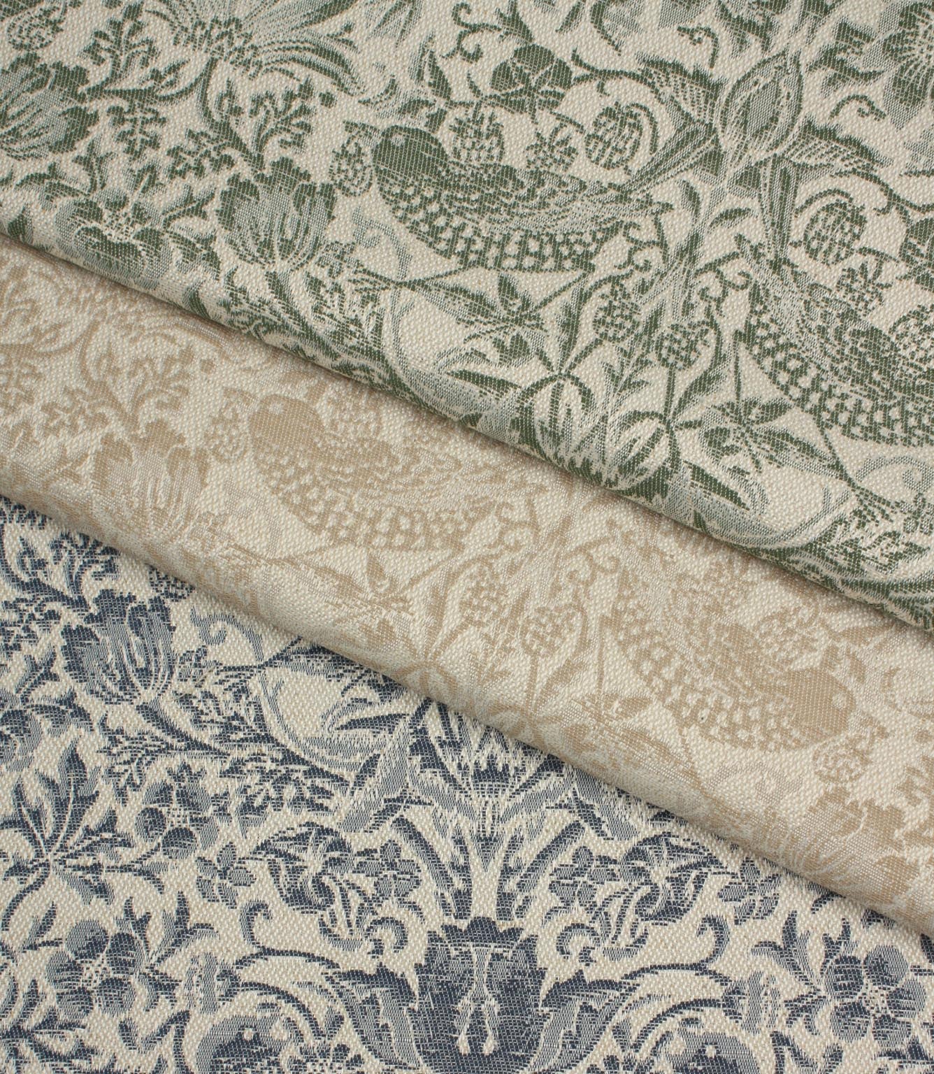 Strawberry Thief Wide Fabric / Indigo