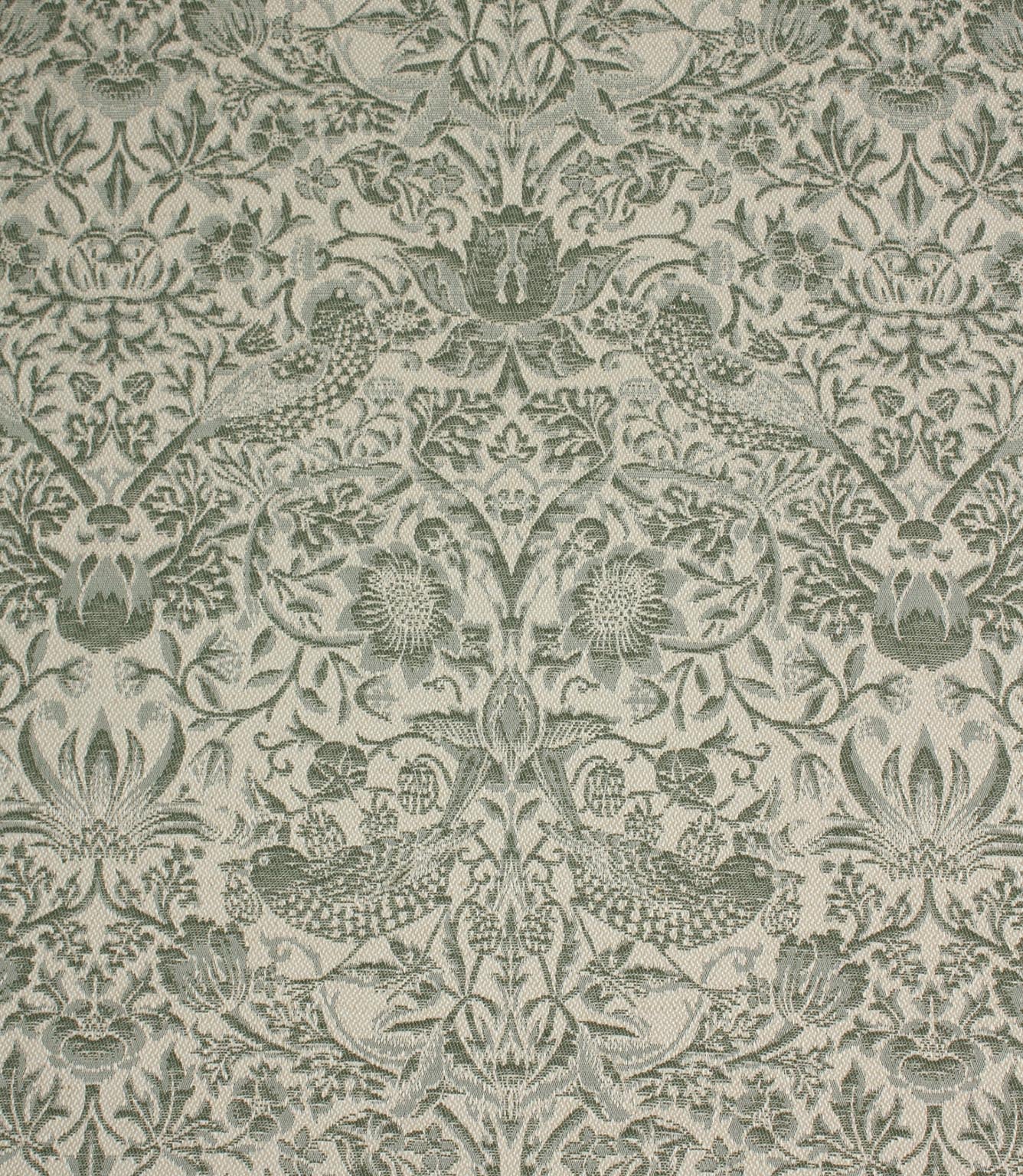 Strawberry Thief Wide Fabric / Sage