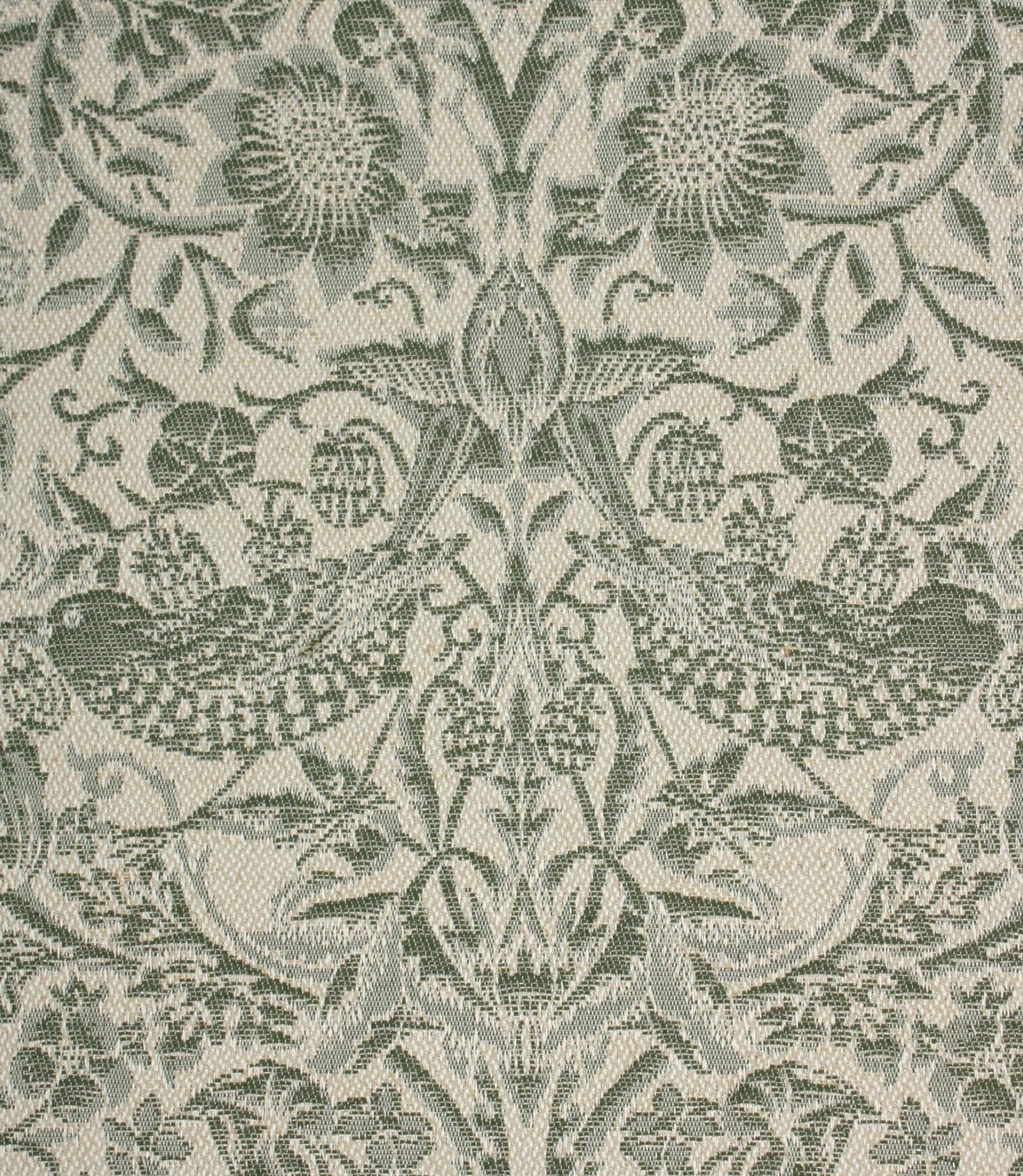 Strawberry Thief Wide Fabric / Sage