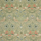 Strawberry Thief Oilcloth Fabric / Sage | Just Fabrics