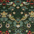 Strawberry Thief Velvet Fabric / Onyx