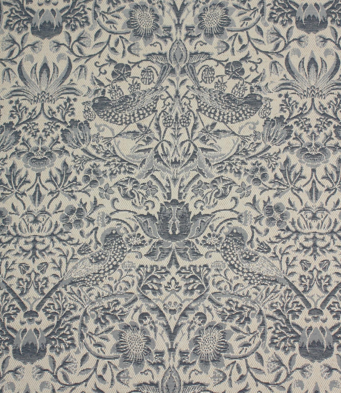 Strawberry Thief Wide Fabric / Indigo