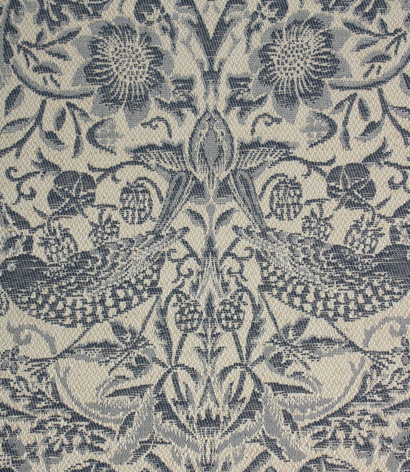 Strawberry Thief Wide Fabric / Indigo