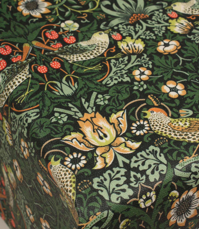 Strawberry Thief Oilcloth Fabric / Onyx | Just Fabrics