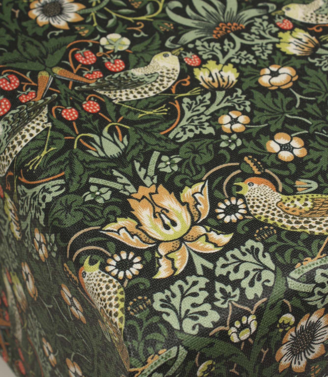 Strawberry Thief Oilcloth Fabric / Onyx | Just Fabrics