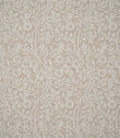 Full pattern view of Sweet Briar Linen Look fabric in warm beige and cream, showing the repeating William Morris inspired floral and foliage design.