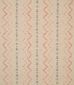 Twilight Mill Red Steel Blue fabric featuring a contemporary geometric pattern in red and steel blue on a natural-look woven background.