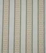 Full width view of Varese Gold extra wide contemporary foliage fabric with repeating striped design.