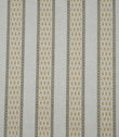 Full width view of Varese Gold extra wide contemporary foliage fabric with repeating striped design.