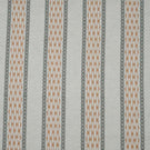 Full width view of Varese Rust extra wide contemporary foliage fabric with repeating striped pattern.