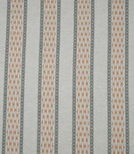 Full width view of Varese Rust extra wide contemporary foliage fabric with repeating striped pattern.