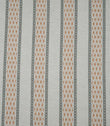 Full width view of Varese Rust extra wide contemporary foliage fabric with repeating striped pattern.