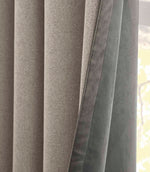 Verso Reversible Suede-look Blackout Eyelet Curtains Charcoal | Just Fabrics