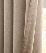 Verso Reversible Suede-look Blackout Eyelet Curtains Mocha | Just Fabrics
