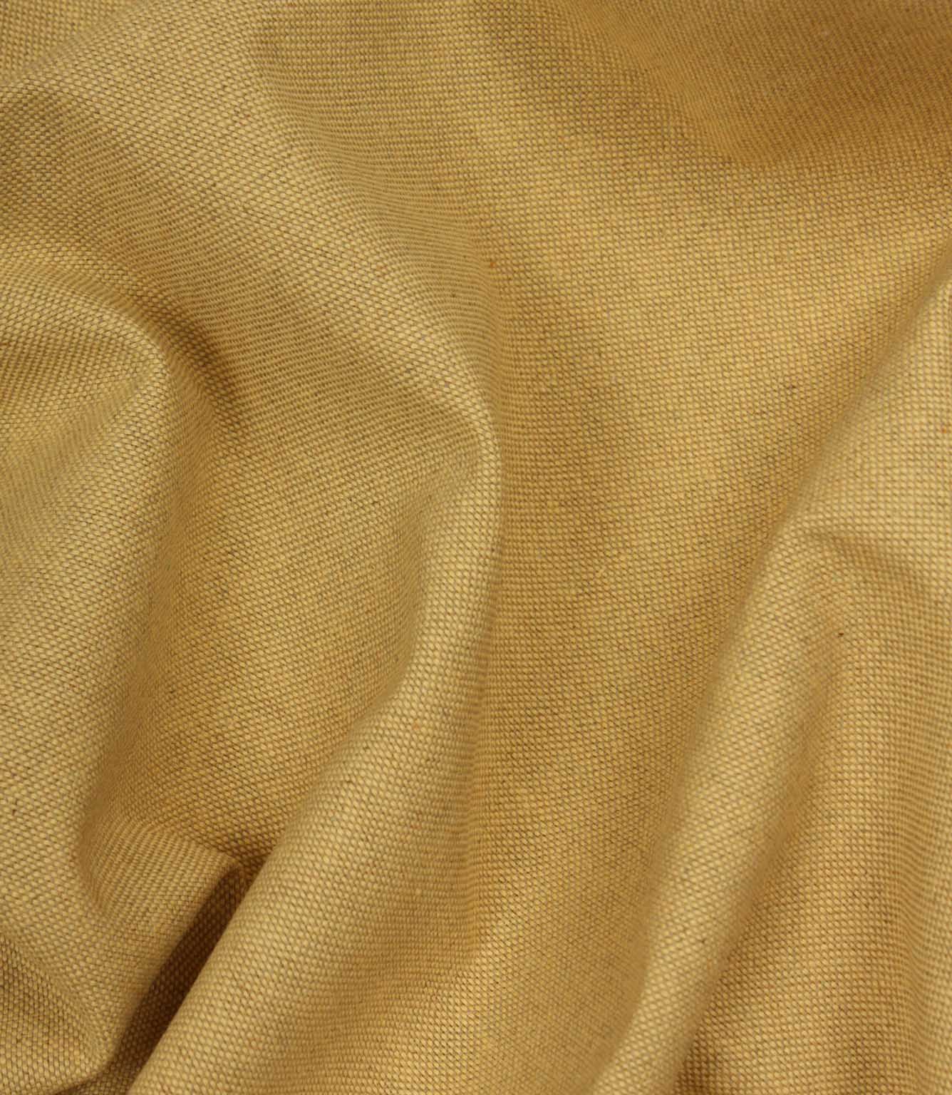 Close-up of yellow fabric with visible woven texture