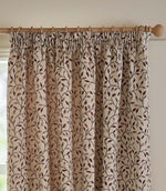 Cervino Damson Jacquard Pencil Pleat Curtains