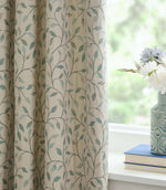 Cervino Duck Egg Jacquard Pencil Pleat Curtains