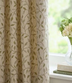Cervino Lichen Jacquard Pencil Pleat Curtains