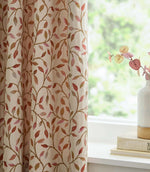 Cervino Rednut Jacquard Pencil Pleat Curtains