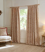 Cervino Rednut Jacquard Pencil Pleat Curtains