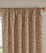 Cervino Rednut Jacquard Pencil Pleat Curtains