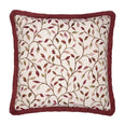 Cervino Damson Fringed Jacquard Cushion