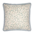 Cervino Duck Egg Fringed Jacquard Cushion