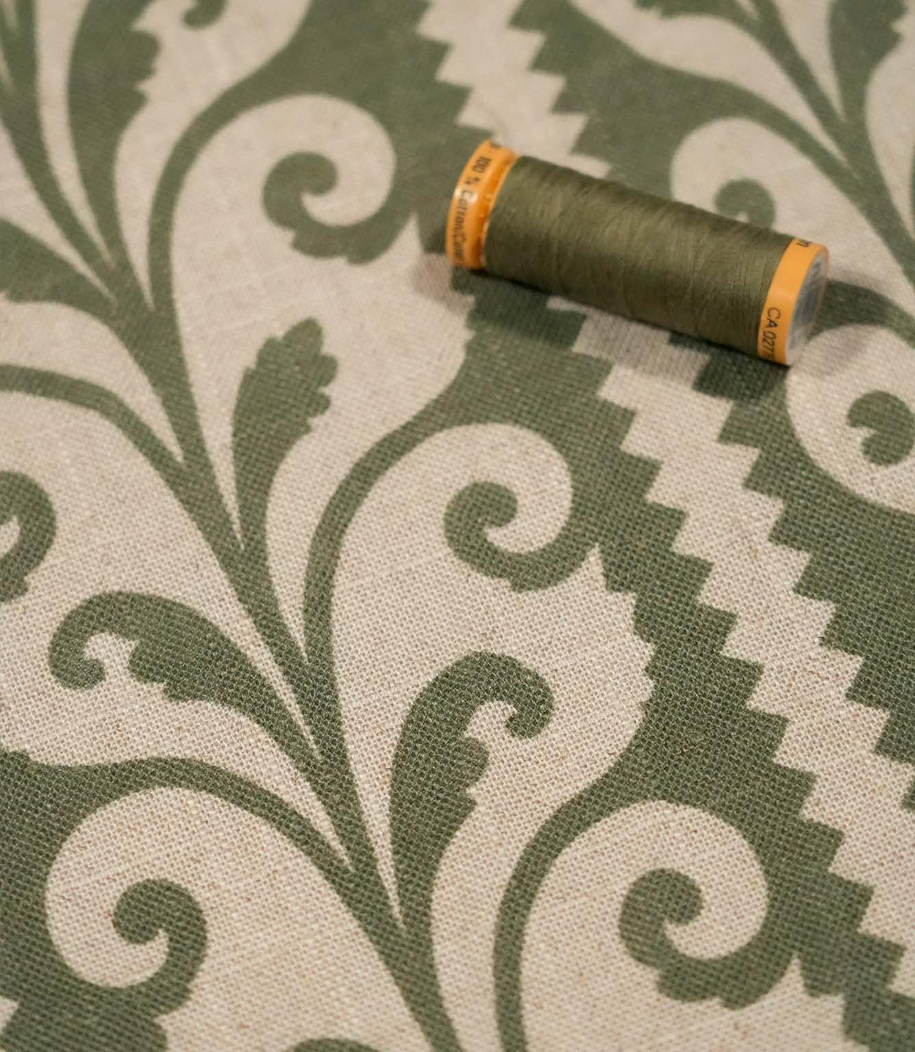 Walled Garden Fabric / Olive Green