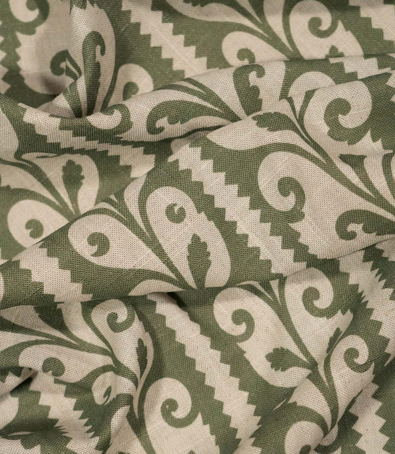 Walled Garden Fabric / Olive Green